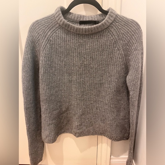 Jenni Kayne Cashmere Fisherman sweater Gray - Picture 2 of 5